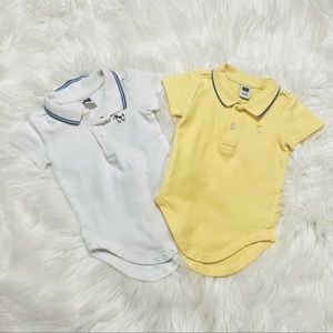 Janie and Jack TWO Polo Bodysuit BUNDLE